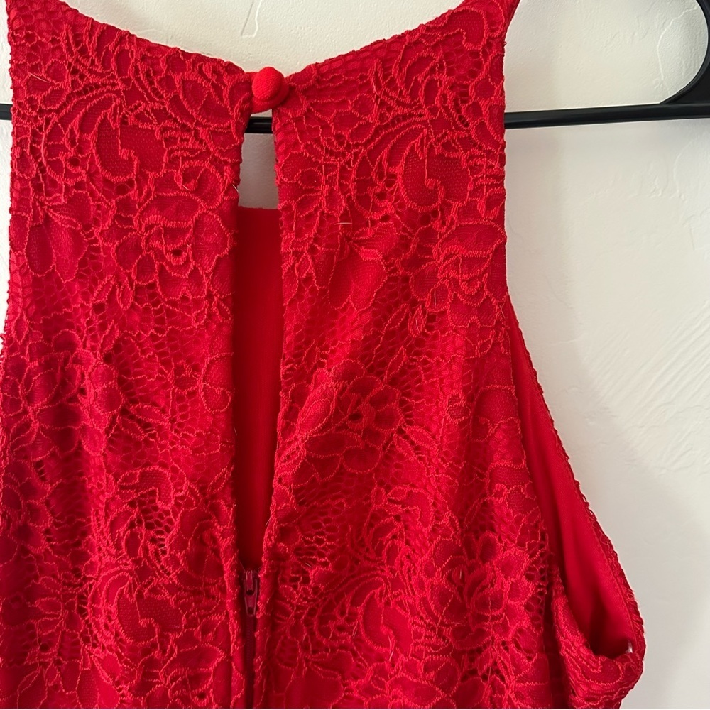 B. Darlin Juniors’ Lace Bodice A-Line Dress - Picture 5 of 7